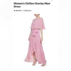 Airy chiffon creates a dreamy vibe on this maxilength dress by Jessica Howard